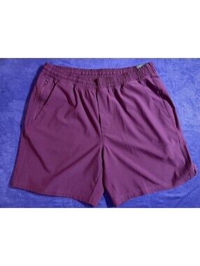 VRST 7” All-In Short V2 Unlined Mens Size Lg. Black Cherry Side Zip NWT